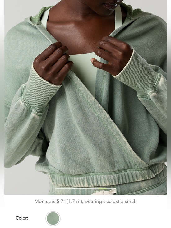aerie Tops - Offline By Aerie Keep it 100 Terry Wrap Hoodie Olive Medium
